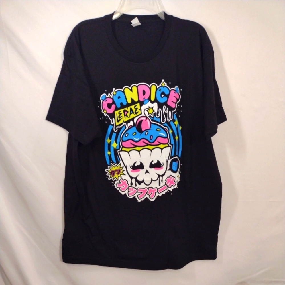 CANDICE LERAE "Cupcake" Pro Wrestling Crate Men's XL T-Shirt. CHEST 24" - LENGT